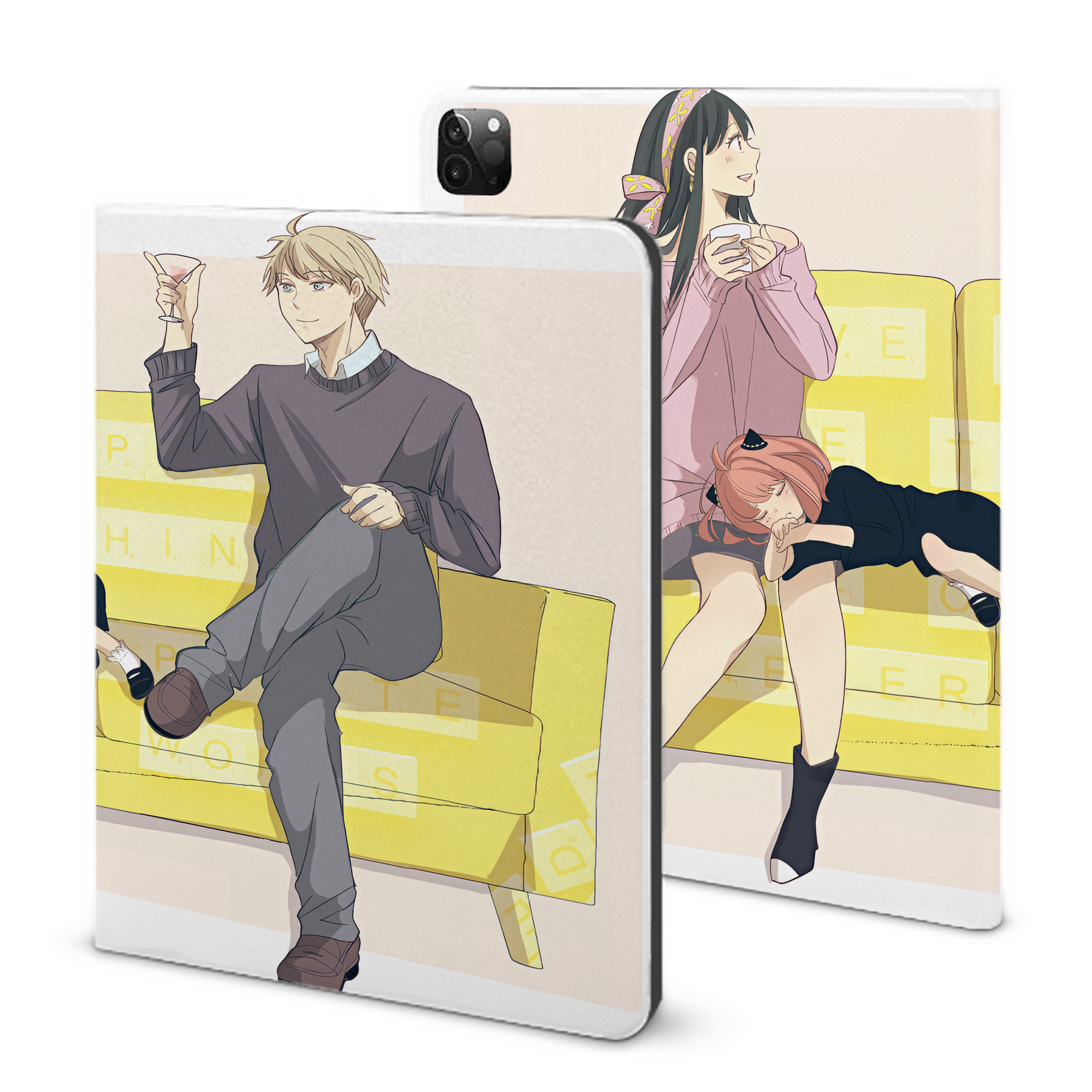 （画像用） SPY×FAMILY间谍家家酒 IPadケース ペンホルダー付き ブックスタイルデザイン